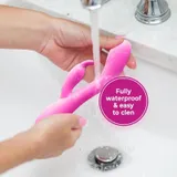 Dual Motor Rabbit Vibrator – 18.6 cm Pink G-Spot & Clitoral Vibrator — thumbnail 6 of 8
