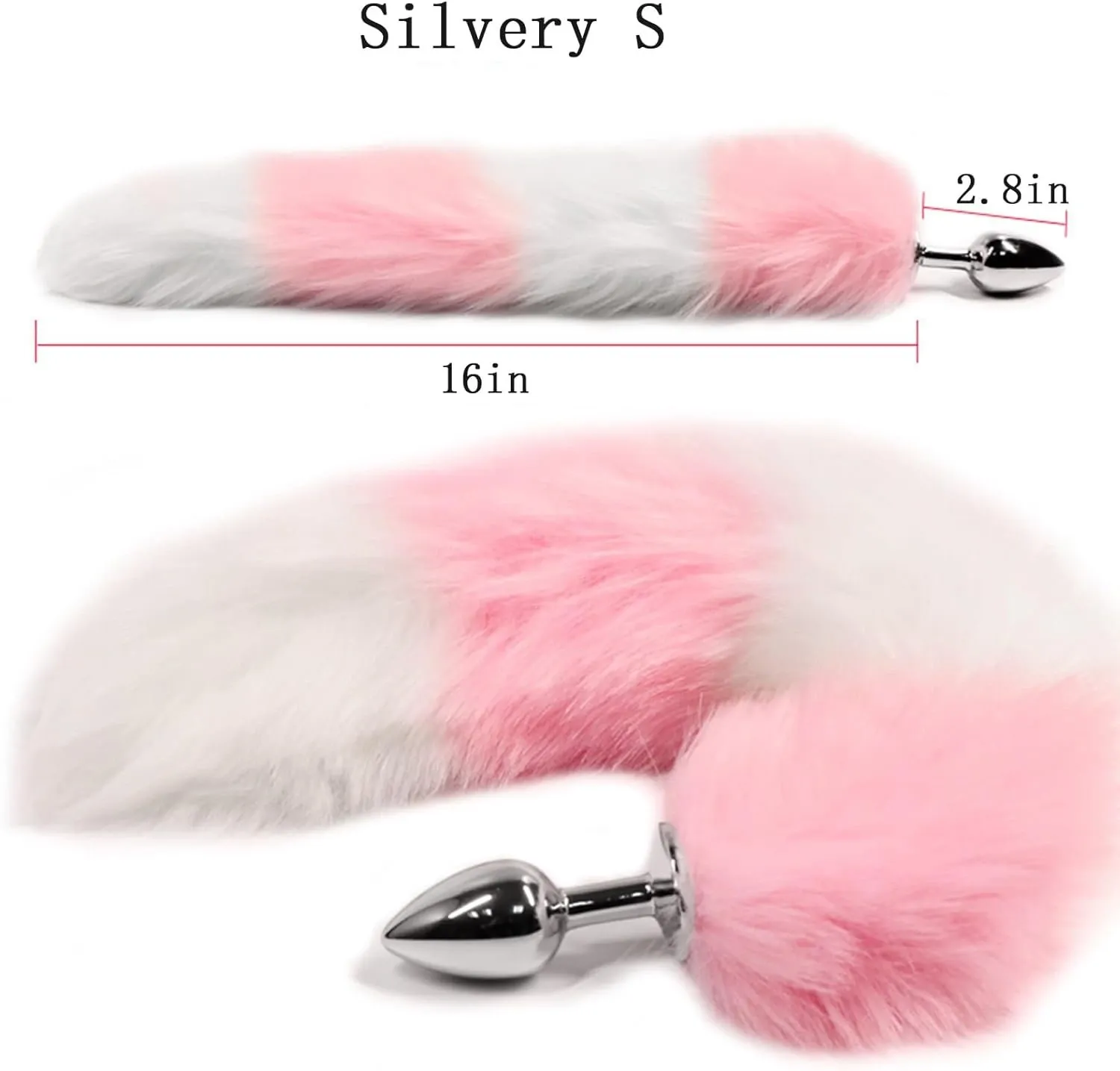 Fox Tail Anal Plug Set — 16 in Tail, 2.8 in Plug — image 2 of 3