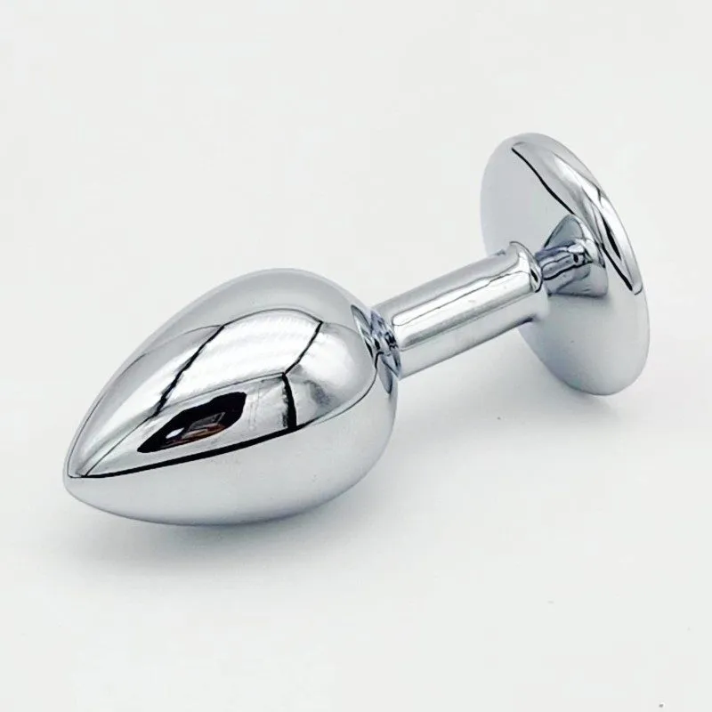 Jeweled Metal Anal Plug Set – S/M/L Polished Metal Anal Plugs — image 6 of 8