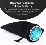 Jeweled Metal Anal Plug Set – S/M/L Polished Metal Anal Plugs — thumbnail 8 of 8