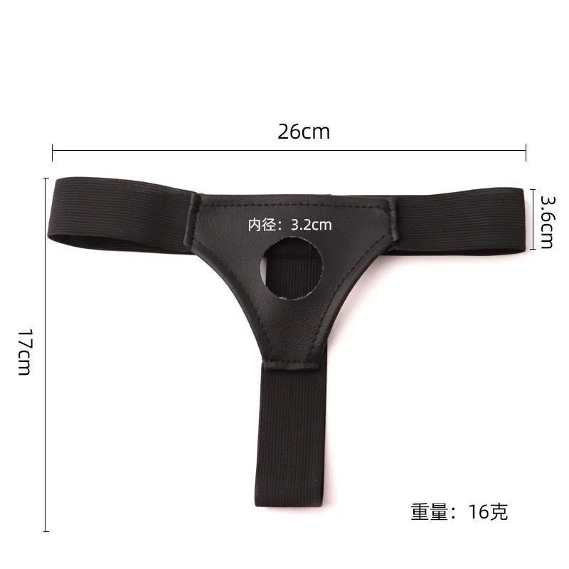 Leather Strap-On Dildo Harness – Wearable Realistic Dildo 19 cm — image 4 of 4