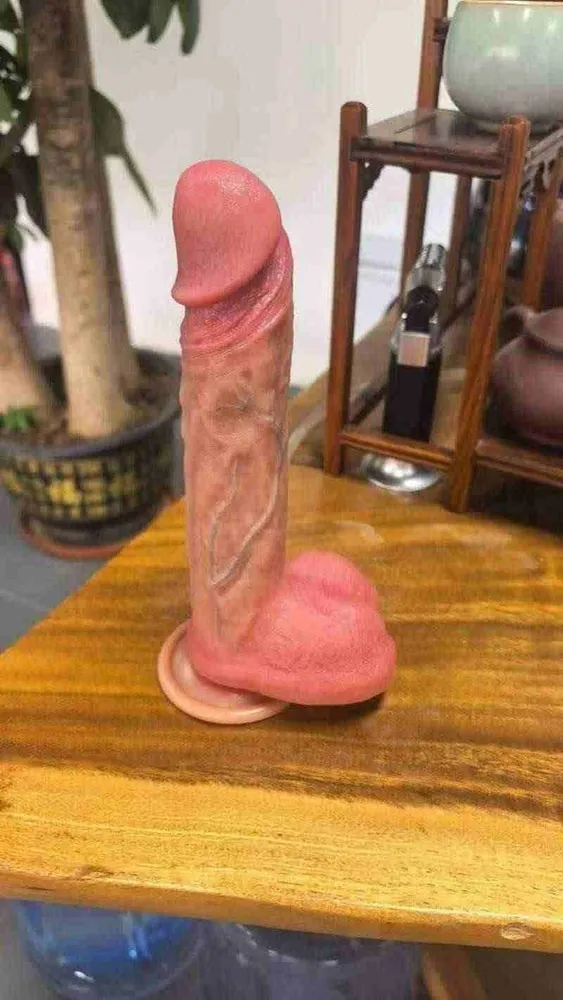 Liquid Silicone Realistic Dildo – 17 cm Bendable Suction Cup Dildo — image 9 of 10