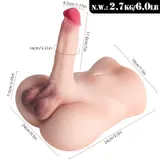 Male Torso Doll – 2.7 kg Half-Body Doll with 360° Bendable Dildo — thumbnail 2 of 11