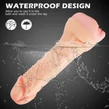 Realistic Cock Extender Sleeve – 21 cm Hollow Flesh-Tone Girth Sleeve — thumbnail 6 of 6