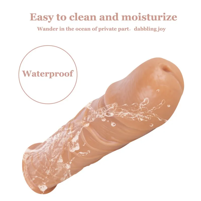 Realistic Penis Sleeve – 18 cm Hollow Flesh-Tone Sleeve with Firm Tip — image 7 of 7