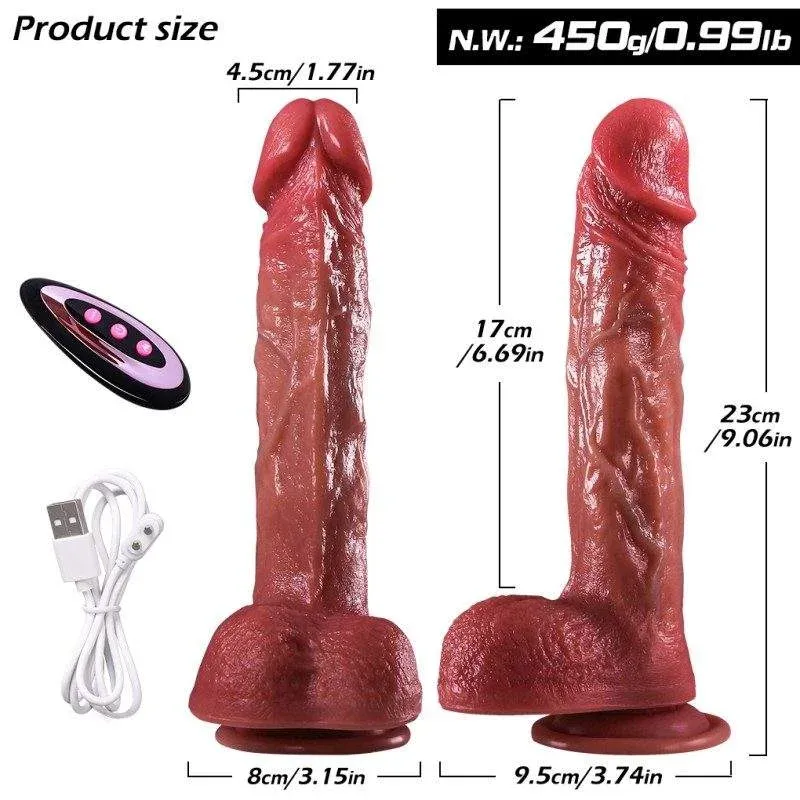 Rechargeable Thrusting Dildo with Heating and Remote — image 12 of 12