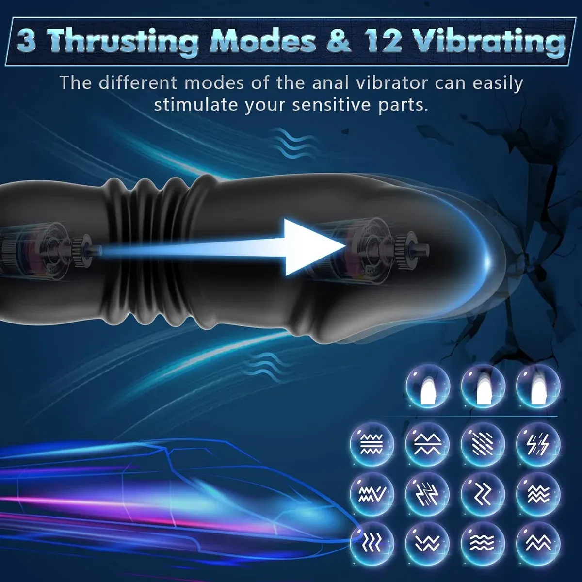 Remote Thrusting and Vibrating Plug with Dual Rings — image 13 of 19
