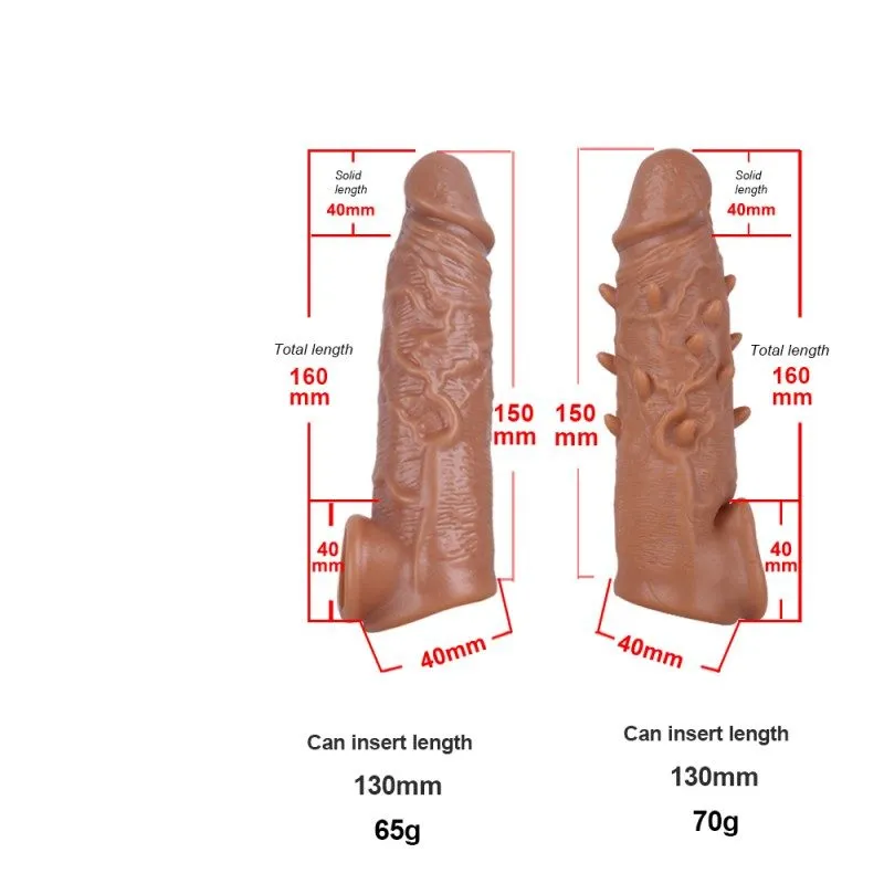 Veined Penis Extension Sleeve – 16 cm Smooth Flesh-Tone Sleeve, 65 g — image 3 of 13