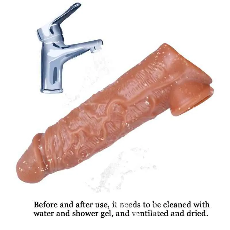 Veined Penis Extension Sleeve – 16 cm Smooth Flesh-Tone Sleeve, 65 g — image 11 of 13