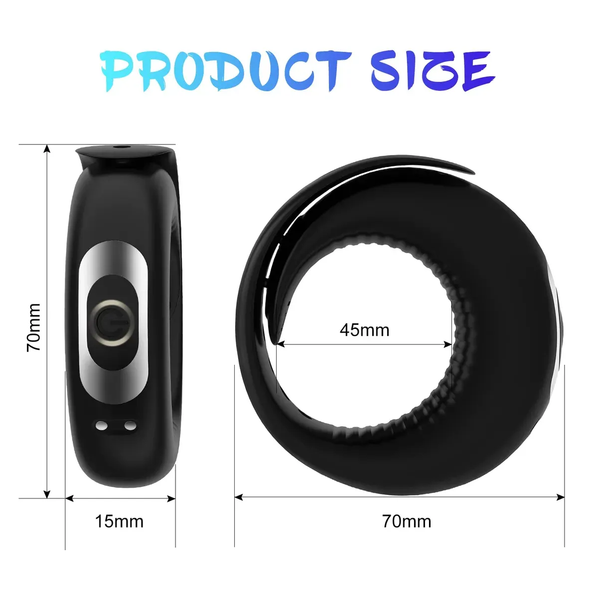 Silicone Vibrating Cock Ring with One-Button Control — image 3 of 4