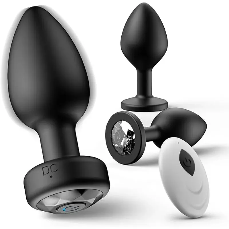 Wireless Crystal-Base Anal Plug — 9 cm, 10 Modes