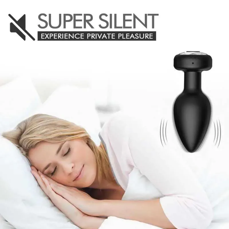 Wireless Crystal-Base Anal Plug — 9 cm, 10 Modes — image 5 of 7